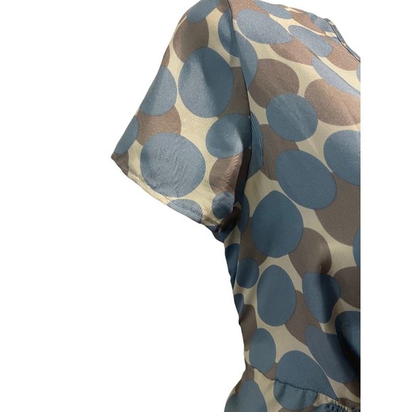 📚 Boden • 100% Silk Peplum Short Sleeve Top #WA270-  Size 8 - Picture 4 of 8